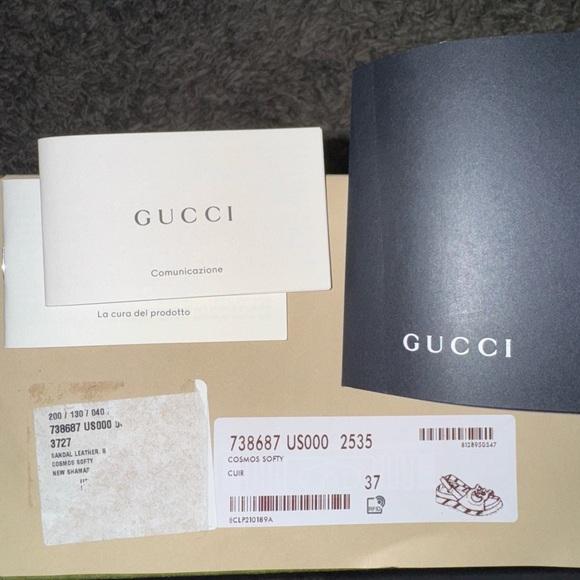 Gucci interlocking G sandals Cuir leather (NWOT) - Picture 4 of 6